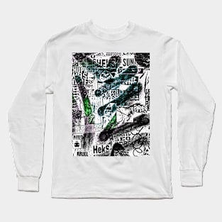 Green Pop Art NYC Street Graffiti Long Sleeve T-Shirt